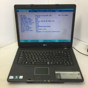 即決★Acer TravelMate 5330-W721/TM5330-W721PF ノートPC Celeron 900 2.20GHz 2GB【部品取りに/ジャンク品】