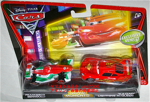 マテル カーズ2 1/55 カチャオ ライトニングマックイーン フランチェスコベルヌーイ 2台 Ka-Ciao Lightning McQueen Francesco Bernoulli 