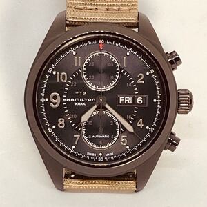 HAMILTON カーキフィールドオートクロノグラフ ブラックPVD 42mm