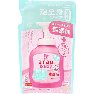 まとめ得 アラウ.ベビー 泡全身ソープ 敏感肌 無香タイプ 詰替用 400ｍL x [3個] /k