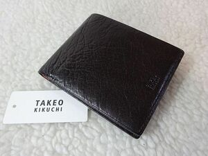 【新品/本物】TAKEO KIKUCHI（タケオキクチ）二つ折財布/チョコ ￥12,650-☆★☆