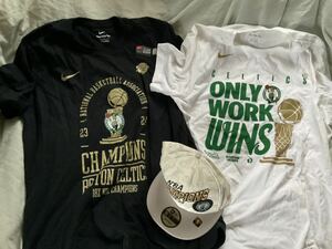 NBA Boston Celtics.2024 Champion T & Cap.Nike.ボストン セルティックス.チャンピオンTシャツ.ナイキ.キャップ.ニューエラ.現地購入品