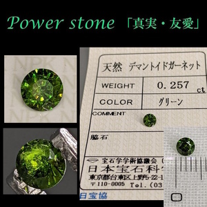 ◆動画有★高品質！◆鑑定済宝石質天然デマントイドガーネット 0.257Ct◆ジュエリールース◆Demantoid Garnet/ロシア産/ホーステール/指輪