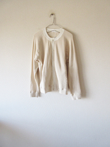 未使用 2020AW maillot / マイヨ MAC-20224 US Waffle Cardigan IVORY 1 * ワッフル カーディガン レディース サーマル