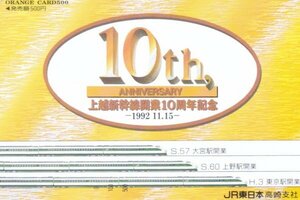 上越新幹線開業10周年記念　JR東日本高崎支社フリーオレンジカード