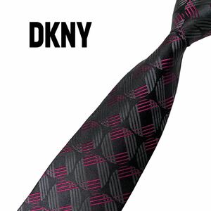 DKNY ネクタイ タグ付 パターン柄 ダナキャラン ニューヨーク USED 中古 m907