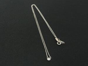 1円 ■美品■ TIFFANY＆Co ティファニー エルサペレッティ バイザヤード ダイヤモンド SV925 ネックレス アクセサリー シルバー系 BM4252