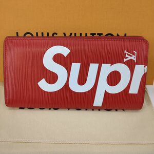 ルイヴィトン ポルトフォイユ・ブラザ Supreme シュプリーム コラボ M67719 LOUIS VUITTON レッド エピ 箱・布袋付◆3107/SBS通り店