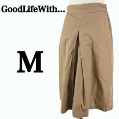 『GoodLifeWith...』グッドライフ (M)無地ワイドガウチョパンツ