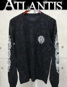 CHROMEHEARTS 銀座店 クロムハーツ 新品 総クロスプリント フローラルクロス ロンT 長袖 メンズ size:M 黒 94769