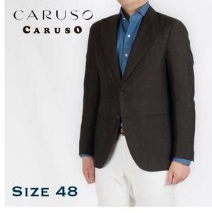 Caruso ジャケット ブラウン サイズ48 カルーゾ ブレザー Belvest ISAIA STILE LATINO LARDINI TAGLIATORE BOGLIOLI お探しの方も