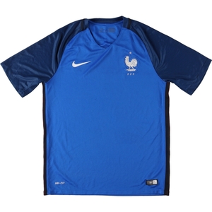 古着 ナイキ NIKE DRI-FIT フランス代表 Vネック メッシュ サッカーユニフォーム ゲームシャツ メンズM /eaa438471