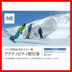 アクティビティ割引券 1枚■日本駐車場開発株主優待券白馬岩岳マウンテンリゾート竜王スキーパーク菅平高原ハーレ2枚白馬姫川温泉岩岳の湯