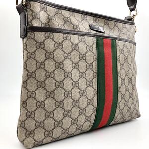 GUCCI 2482 グッチ GG柄 シェリーライン スプリーム PVC 388926 ショルダーバッグ サコッシュ 斜めがけ 1円