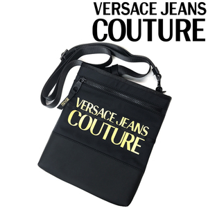 VERSACE JEANS COUTURE ベルサーチ ヴェルサーチェ ショルダーバッグ ブラック×ゴールド 73YA4B95-ZS394-G89