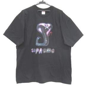 KR16461 シュプリーム 半袖Ｔシャツ スネーク 蛇 Snake Tee XL ブラック メンズ Supreme 中古