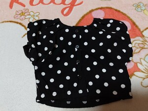 petitmainドット柄半袖シャツ80