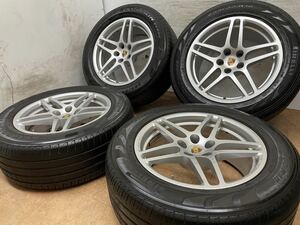 美品！ポルシェ 95B マカンS 純正 18インチ 8J 9J +21 PCD112 5H ピレリ スコーピオン 235/60R18 255/55R18 4本セット