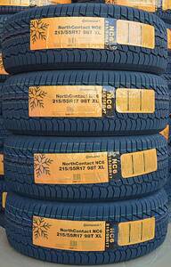 4本セット 215/55R17 98T XL 2023年製造 / コンチネンタル NorthContact NC6 スタッドレス 4本セット