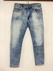 O-1363 AMERICAN EAGLE アメリカンイーグル デニムパンツ ストレッチジーンズ W33 ユーズド加工 テーパード ジーンズ ジーパン