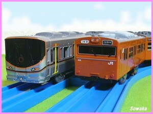 得々Ｗセット●プラレール ＪＲ西日本★大阪環状線103系電車（高運転台）＆323系電車★美品 新旧交代セット 簡易清掃 整備点検 走行確認◎