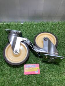 【中古品】ハンマーキャスター 旋回式ウレタン車輪（ローラーベアリング）車輪150mm 315S-UB150-BAR01　IT943BXBT253