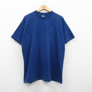 XL/古着 フルーツオブザルーム 半袖 ビンテージ Tシャツ メンズ 90s SHB コットン クルーネック 紺 ネイビー 24jul04 中古