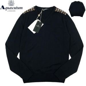 【B3158】【新品】【イタリー製】Aquascutum アクアスキュータム セーター チェック サイズXS