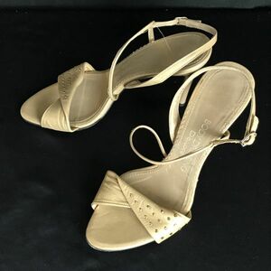 日本製★ボディドレッシングデラックス★バックストラップサンダル/オープントゥ【23/金/GOLD】Shoes/sandal◆Q-227