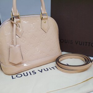 USED品・保管品 Louis Vuitton ルイヴィトン M50415 アルマBB 2wayハンドバッグ ショルダーバッグ FL3185 ヴェルニ 箱/保存袋 他 付き