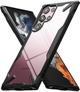 ブラック 【Ringke】Galaxy S22 Ultra ケース FUSION-X TPU+PC 黄ばみにくい 耐黄変 落下防