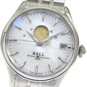 ボールウォッチ BALLWATCH NL3082D-SJ-WH トレインマスター ムーンフェイズ 34 デイト 自動巻き ボーイズ 箱・保証書付き_817388