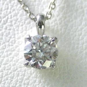 ダイヤモンド ネックレス プラチナ 一粒 0.7ｃｔ 鑑定書付 0.708ct Eカラー VVS1クラス 3EXカット H&C CGL TOR0928-4pp KDP*P