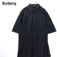 Burberry バーバリーブラックレーベル  ポロシャツ　メンズ　半袖　黒