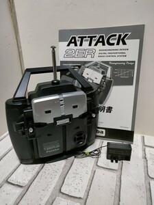 好評！Futaba　ATTACK 2ER、FP-R122JE AMスティックプロポ説明書セット　通電写真あり　