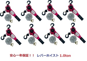 8台【1年保証】新発売ピンク色 レバーホイスト 1ton（Lever Hoist）チェーンホイスト/ チェーンブロック チェーンガッチャ　レバーブロック