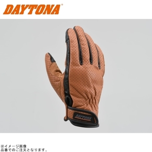 在庫あり DAYTONA デイトナ 18906 HBG-129 パンチングメッシュスタンダードカウレザーグローブ ブラウン サイズ:XL