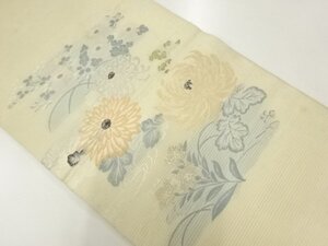 ys7117382; 宗sou 絽菊模様織出し丸帯（材料）【アンティーク】【着】