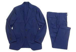 定価16万 超美品 LARDINI ラルディーニ SPECIAL L ウール ソリッド スーツ セットアップ ネイビー 紺無地 メンズ 46 ジャケット