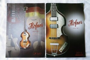 Hofner ヘフナー カタログ 2010年 2013年 2冊セット 500/1 バイオリンベース