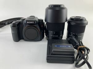 1000円~■★動作未確認★SONY ソニー α 100 DSLR-A100 デジタル一眼レフカメラ 3.5-5.6/18-70 4.5-5.6/75-300★okoy2692504-157★t9430