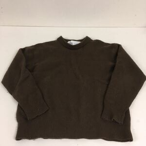 送料無料★UNITED ARROWS GREEN LABEL RELAXING ユナイテッドアローズ★ラムウール　ニット　セーター★メンズM★ブラウン　#60506sjj37