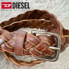 DIESEL ディーゼル レザーメッシュベルト 90