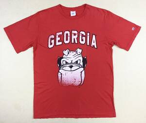 Chip and Pepper GEORGIA ダメージ加工 丸首Tシャツ USA製 M レッド チップアンドペッパー ヴィンテージ加工 ビンテージ加工