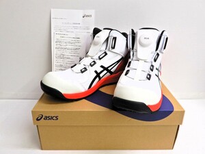 102Z804★【未使用品】asics/アシックス 安全靴 WINJOB CP304 BOA 1271A030-100 ホワイト/ブラック プロスニーカー 【27.0cm】 ①