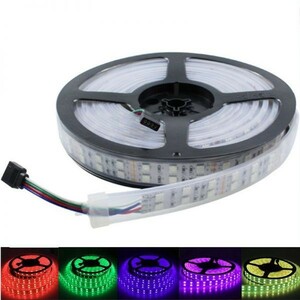 LEDテープライト RGB 12V 5M 2列 5050SMD カバー付 600連 切断可 蛍光灯 蛍光灯 看板 LEDテープ 劣化防止 DD80