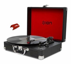 即決◆新品◆送料無料ION AUDIO VINYL MOTION + PT01RS1 ポータブル スーツケース型 レコードプレーヤー/純正交換針(1個)セット