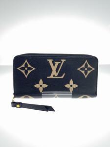 LOUIS VUITTON◆ジッピー・ウォレット_モノグラム・アンプラント_BLK/レザー/BLK/レディース/M80481