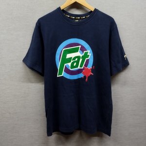 K470 FAT エフエイティー 半袖 Tシャツ SKINNY ネイビー クルーネック ターゲット サークル ロゴ グラフィック プリント ストリート