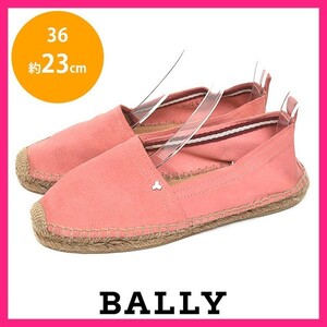 バリー BALLY エスパドリーユ フラットシューズ ピンク 36(約23cm) sh23-0410